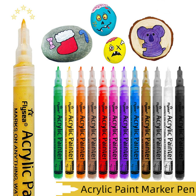 Acrylic Paint Markers  Plastic Paint Markers - Permanent Acrylic